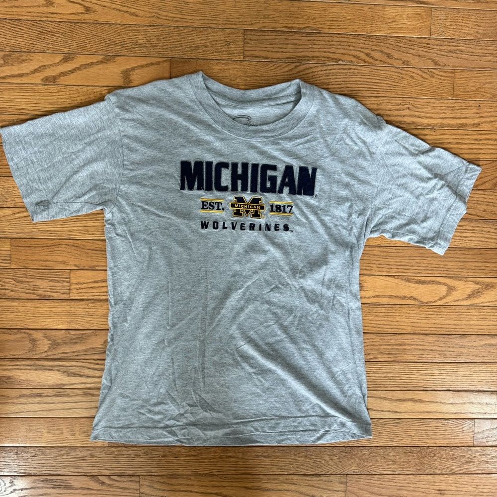 Gray Vintage Michigan Wolverines T-Shirt
